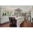 Shaker Door Kitchen Cabinet in Luxury Home with white granite Island