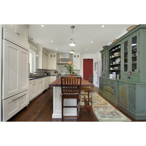 Shaker Butler Pantry Kitchen Cabinet with wooden top kitchen island