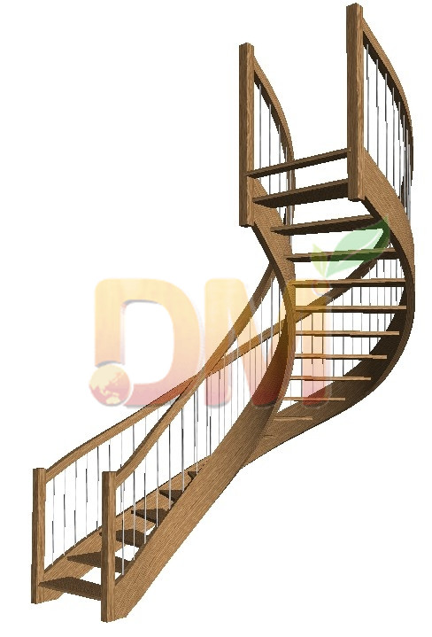 Curved wood staircases from China Decor Wood